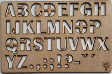Load image into Gallery viewer, Wooden Stencil (Alphabet, 3 Fonts)
