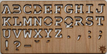 Load image into Gallery viewer, Wooden Stencil (Alphabet, 3 Fonts)
