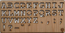 Load image into Gallery viewer, Wooden Stencil (Alphabet, 3 Fonts)